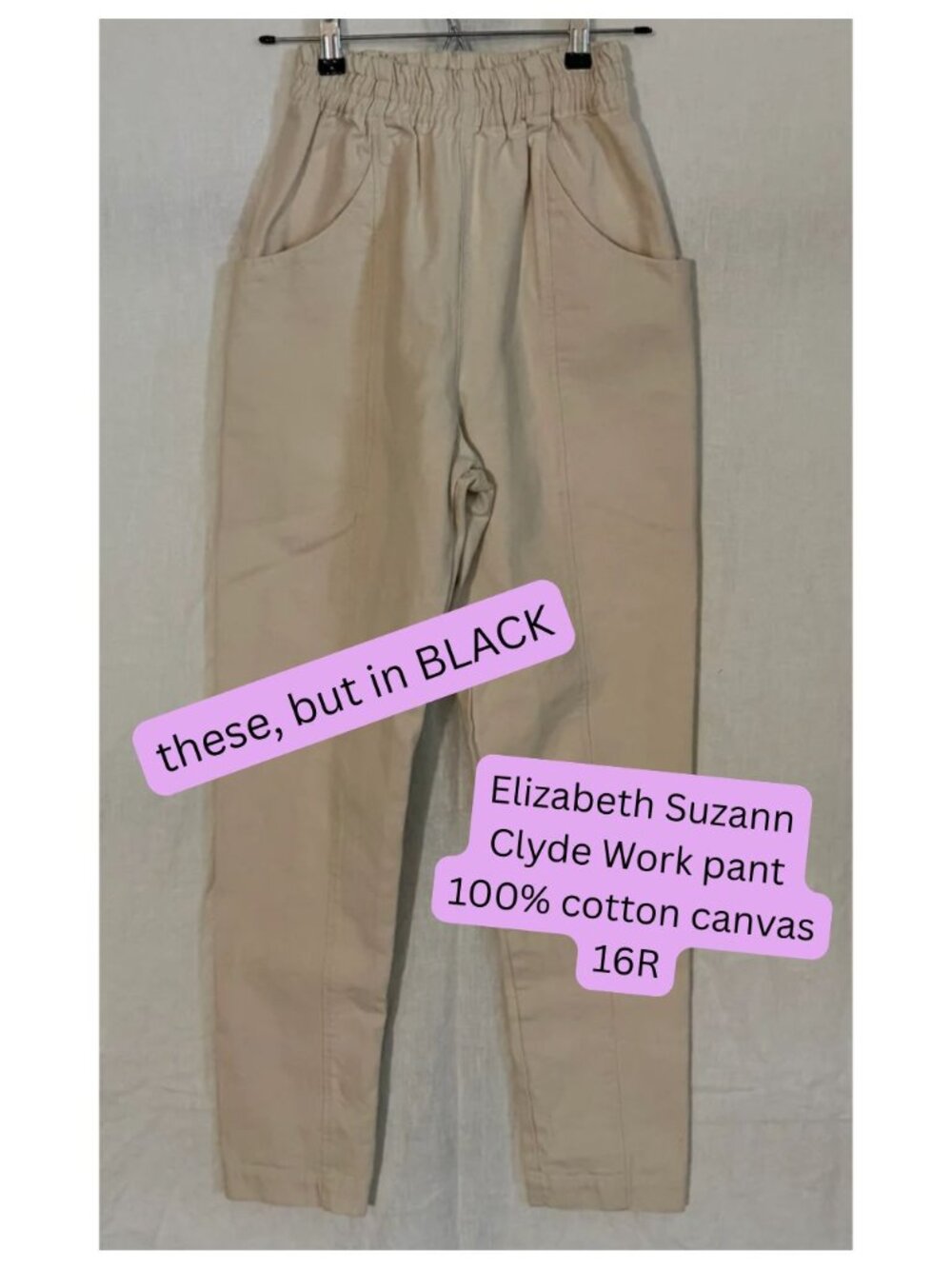 Elizabeth Suzann Clyde Work Pants - Black, Regular